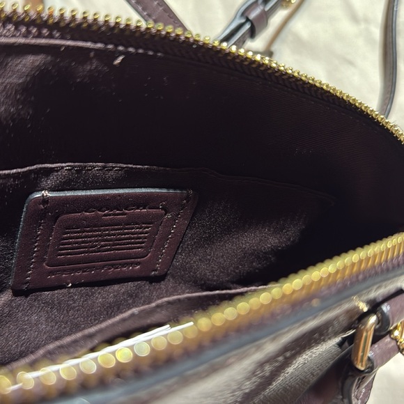 COACH Brown Patent Leather Mini Sierra Satchel - Picture 3 of 4